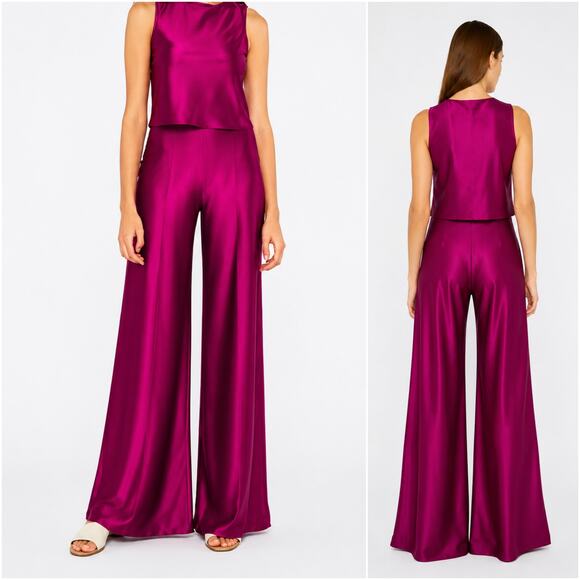 Ripley Rader Pants - Ripley Rader SATEEN Stretch Wide Leg Pants Slate Magenta 3(M)
